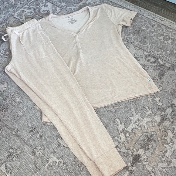 Posh peanut small short sleeve tan sleep set - Picture 2 of 4